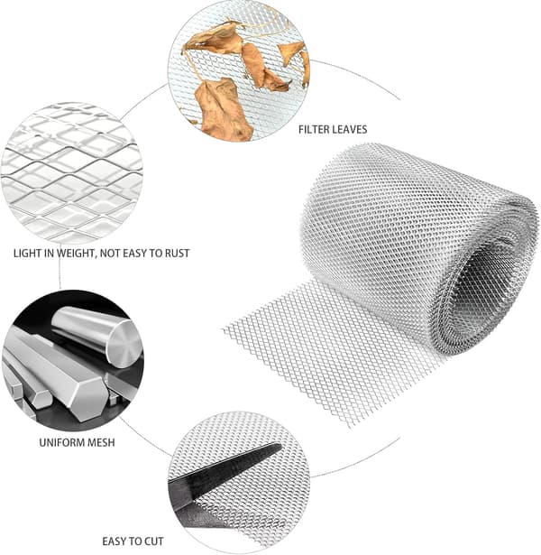 Aluminium tagrenderbeskyttelse 16 cm 16 Cm X 12.2 M 1roll