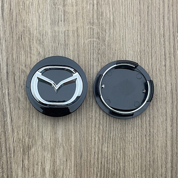 Nye 4x56mm Mazda Sølv Senterkopper Logo Emblem Badge Navkapsler Ri【mo】