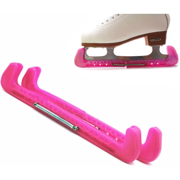 Beskyttelse for kunstløpskøyter Skøytebeskyttelse Justerbar elastisk skøytebeskyttelse for kunstløp (rosa rosa) (2 stk)