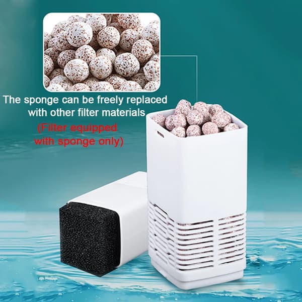 Akvariefilterpump Akvarium Dränkbar Tyst 8