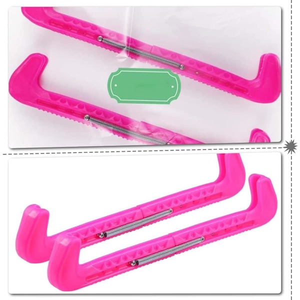 Skyddsöverdrag för konståkningsblad Skridskoskydd Justerbara elastiska skridskoskydd för konståkning (rosa rosa) (2 st)