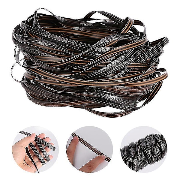 32m Udendørs Møbelreparationssæt Høj Styrke Plastik Rattan Flet Flad Bærbar Ny Brown