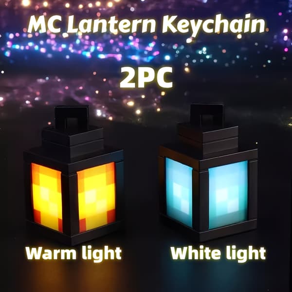 Mini Lysende Lanterne Nøglering, LED Natlys Rygsæk Charm, Perfekt Gave Mix Set