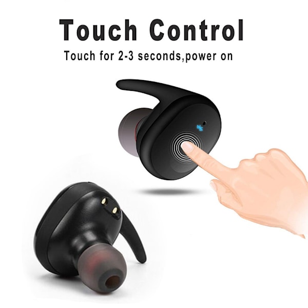 TWS Bluetooth 5.0 Øretelefoner, Trådløse Bluetooth Hodetelefoner Mini In