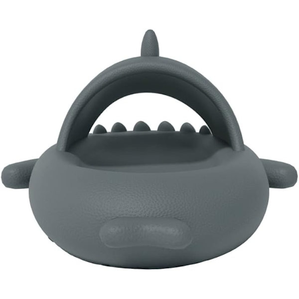 Haj Slides til Kvinder og Mænd Nyhed Pude Hjemmesko Åben Tå Haj Sandaler Polstrede Cloud Slides grey