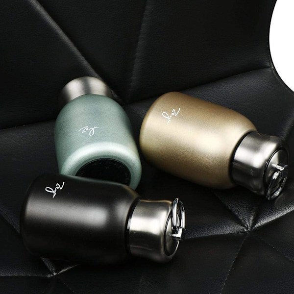 Bærbar Lille Vakuumkop Termokande, Rustfrit Stål Mat Isoleret Vandflaske Sports Vandflaske 300ML (Rose Gold)