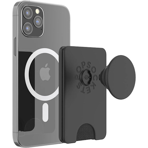 PopSockets PopWallet+ til Magsafe med Grip Sort 50