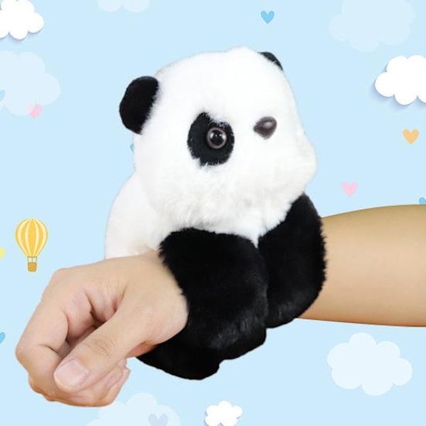 1 st söt djur klappring armband (panda/apa/räv/krokodil/husky/dinosaurie) plysch handle Doll (kimi-dinosaur 22cm)