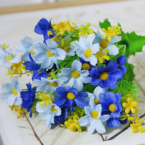 6 Buketter Konstgjorda Blommor Utomhus UV-Resistenta Falska Blommor
