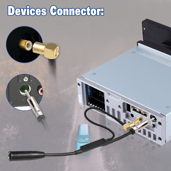 Bilantenne Splitter SMB Adapter DIN Stik Bilantenne DAB Bilradio DAB Plus