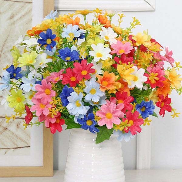 6 Buketter Konstgjorda Blommor Utomhus UV-Resistenta Falska Blommor