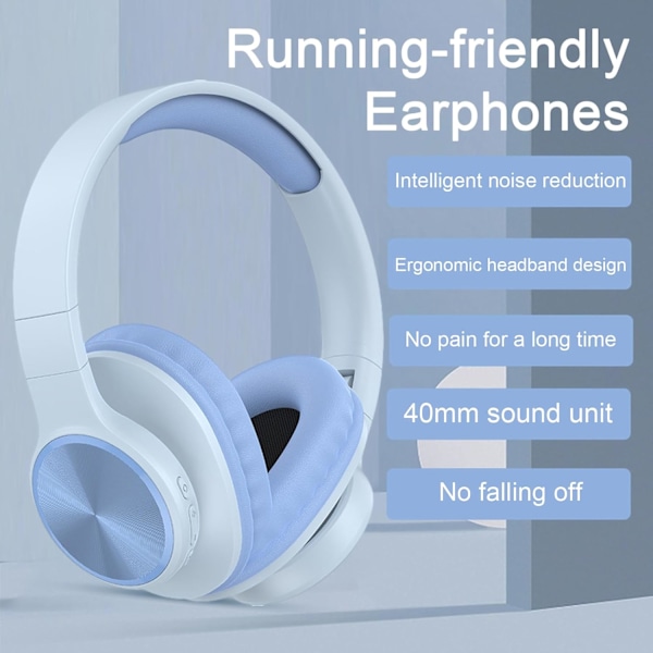 Langattomat kuulokkeet, Bluetooth 5.3 In-Ear langattomat kuulokkeet, HiFi-melua vaimentavat kuulokkeet sisäänrakennetulla mikrofonilla, kevyet ja kokoontaitettavat White