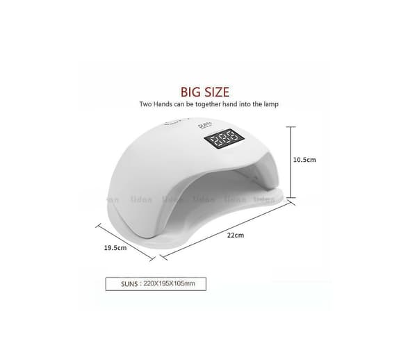 48W UV/LED-lampe med timerfunksjon Hvit