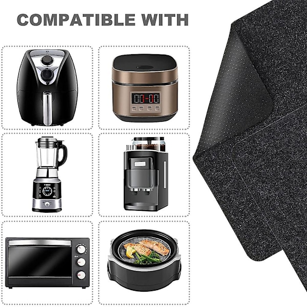Värmebeständig Matta för Airfryer Kaffematta Värmebeständig Pad för Bänkskiva Kök Värmeskydd