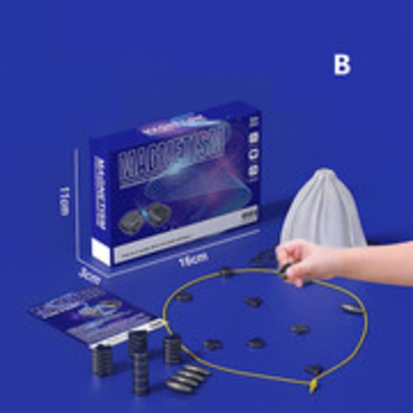 Magnetiskt schackspel, 2023 magnetiskt brädspel, roligt bordsspel med magnet med 20 magneter, strategispel för barn och vuxna Fk  [DmS] Rope Style