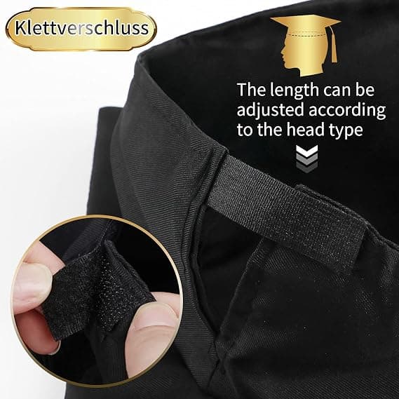 Unisex studenterhue, justerbar studenterhue studenterhue til