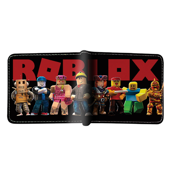 Roblox Barn Kids Pojat Tytöt Kolikkopussi Cartoon Anime PU Lompakko Kort Bi-fold ID-kortpidike Lompakko Lastenlahjat A