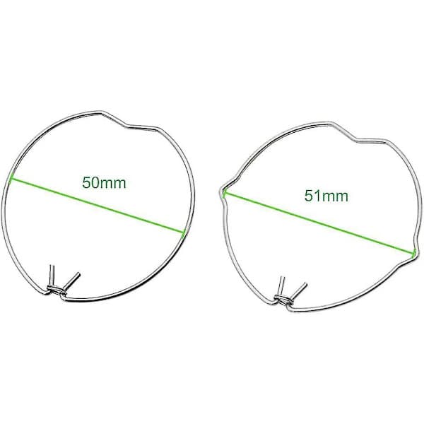 30-pak fjederlåseringe til GU10 MR16, 50 mm diameter, til indbyggede spotlights, LED- og halogenlamper