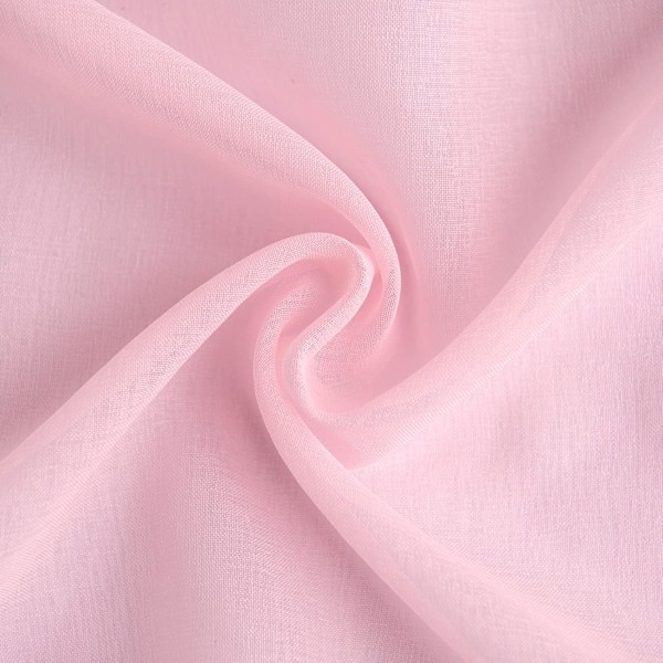 Pink 150x250cm Sæt med 2 Øjetgardiner Semi-transparent Indvendig Gardiner til Soveværelse Stue R