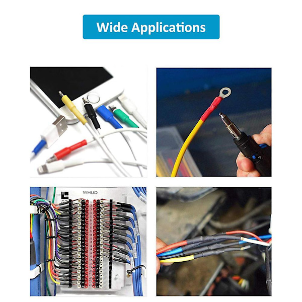 650 stk. krympeflex, sort krympeflex, elektrisk isolering krympeflexslange