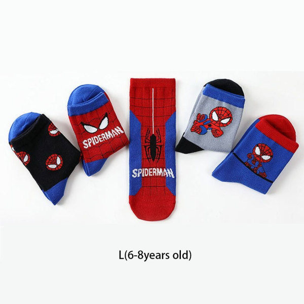 5 par Spiderman Baby tubsockor L(6-8 ÅR) L(6-8 Å L(6-8 Years)