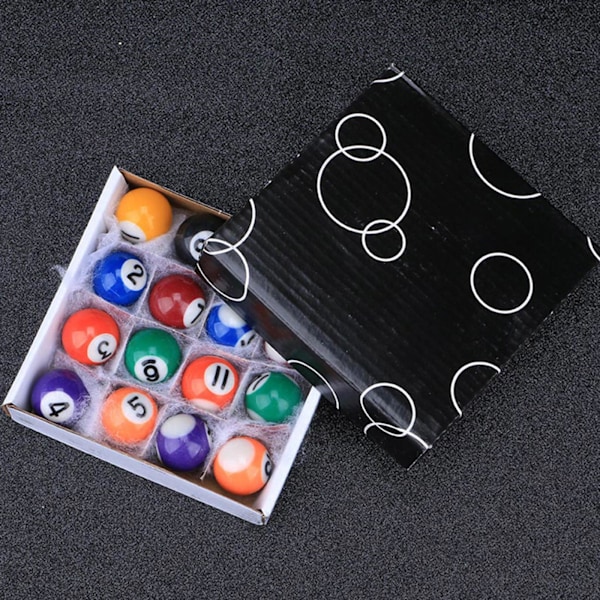16 kpl/pakkaus Mini Pool-palloja Polyesterhartsia 25MM/32MM/38MM Pieni Biljardipöytä Pallot Sarja Lapsille Pool-pallojen Täydellinen Sarja 0.51 32mm