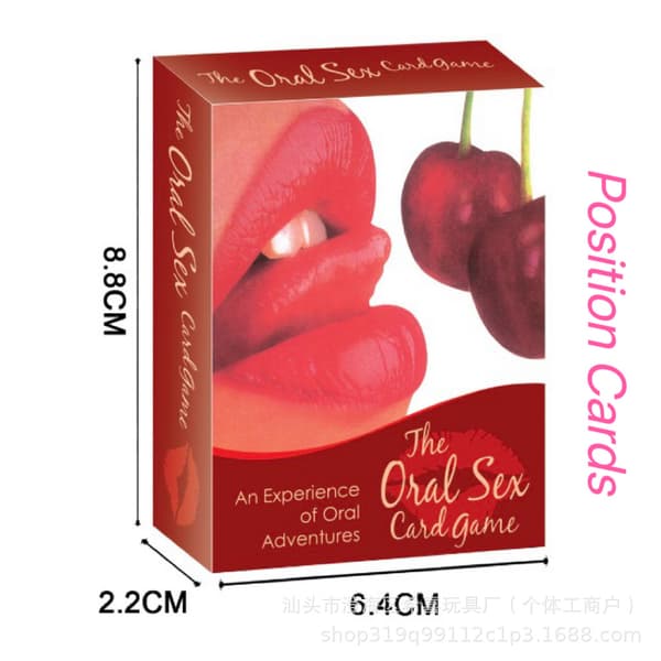 Engelske spillekort, voksne par kort, positurer, interaktive rumkort Cherry lips