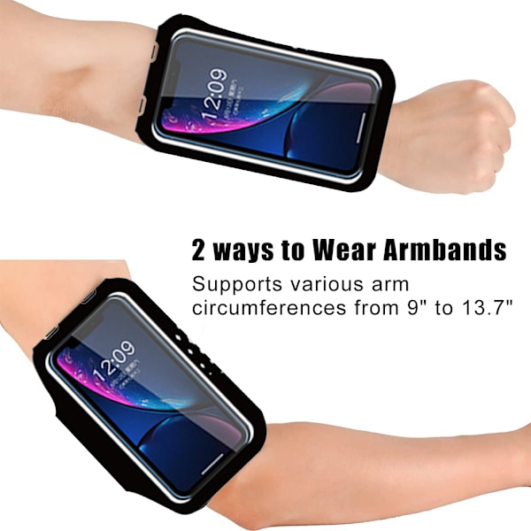Mobiltelefon Armbånd, Universelt Vandtæt Telefon Arm Holder med[mo]