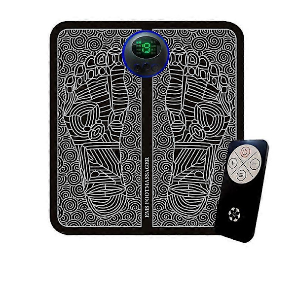 Elektrisk fodmassager EMS fodmassage måtte cirkulationsforbedrer USB genopladelig