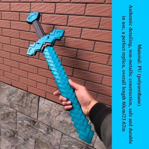 Skumrekvisittsverd, perfekt replikert, perfekt for romdekorasjon og samleobjekter. 1PC My Blue Sword