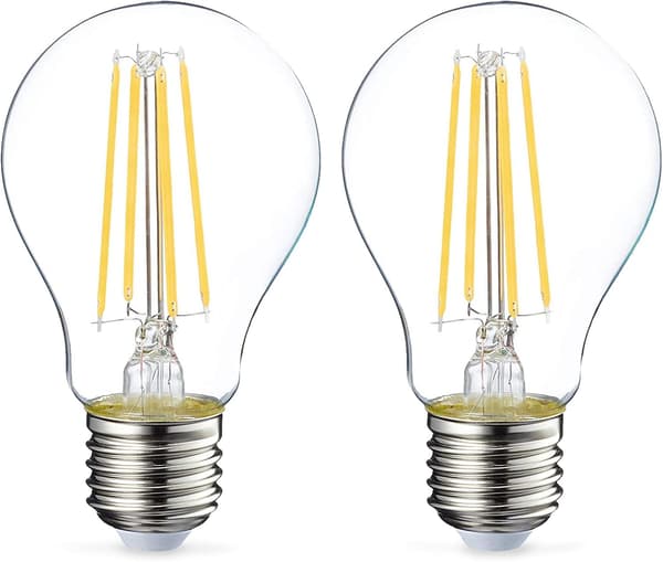 2-pack LED-lampor Edison Skruvsockel E27 8W 60W Ekvivalent Klar Filament Ej Dimbar Varmvit