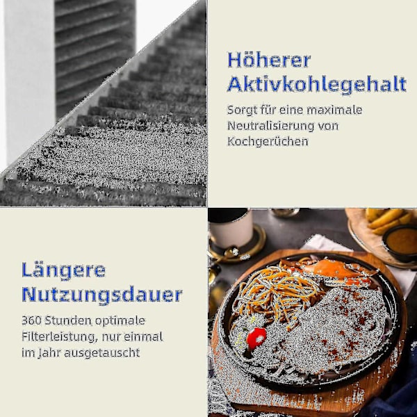 4 kpl hiilisuodattimia liesituulettimeen Siemens Hz9vrcr0 17004796 / Bosch Hez9vrcr0 17004805 / N