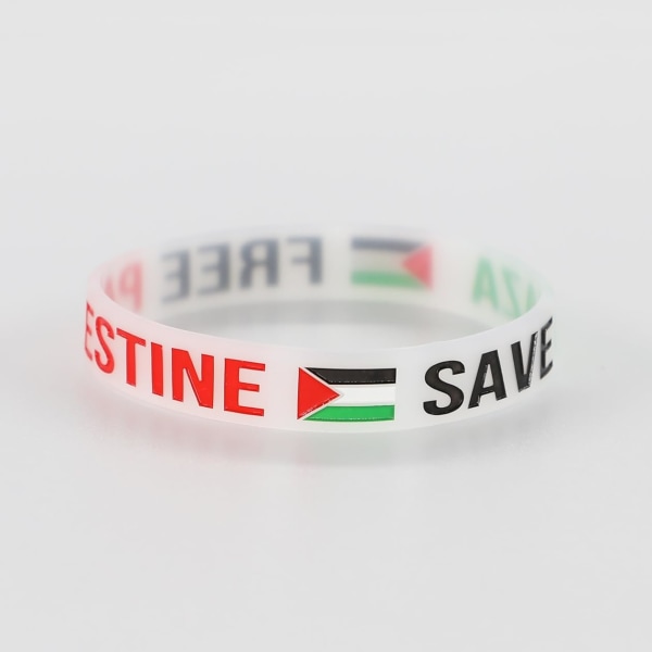 4 st Gratis Palestina armband för kvinnor män sport silikon Palestina armband Gaza Palestina flagga armband vattentätt gummi