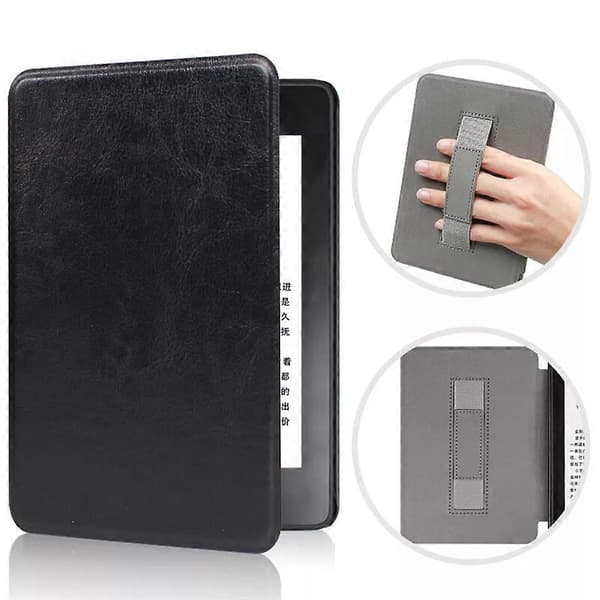 Slimshell-deksel for 7\" Kindle Paperwhite (12. generasjon) 2024 Premium PU-deksel[mo] black