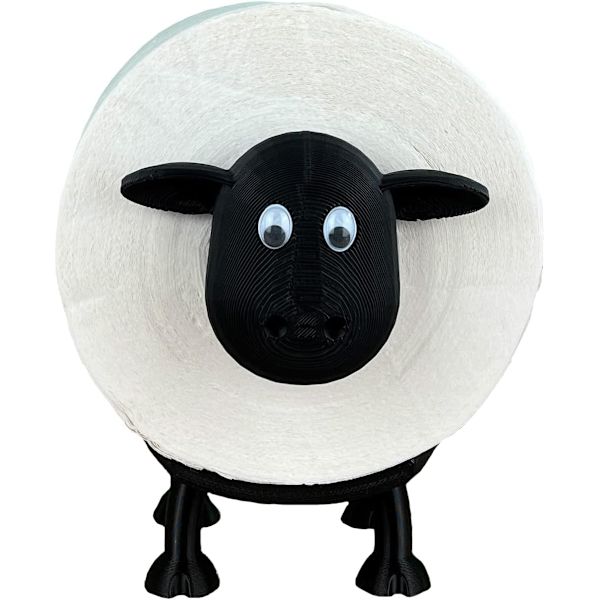 Får Toalettpappershållare - Toalettpapper Deco Black - Toalettrulle