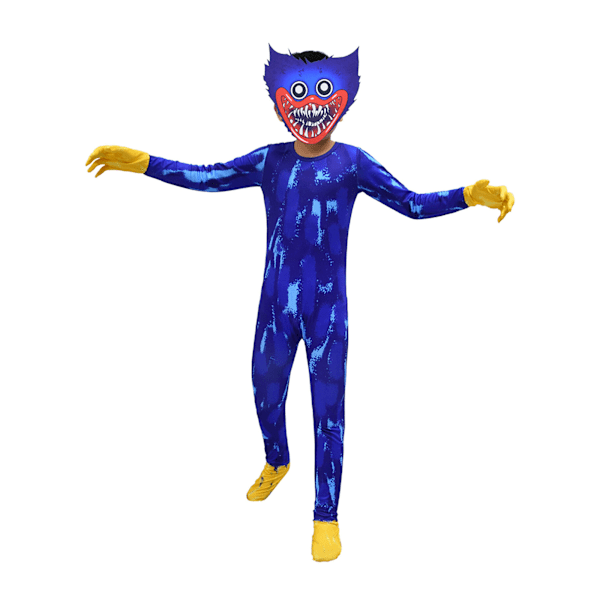 Poppy Playtime Huggy Wuggy Cosplay Kostym Dräkt Jumpsuit 150Y