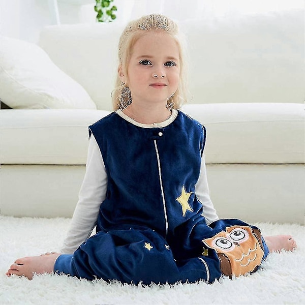 Sovesekk for barn med ben Myke pyjamasjenter Gutter Sovesekk Mørk blå Dark blue M(3 to 5 Jahre)