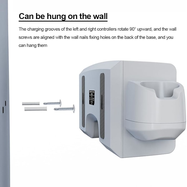 Meta Quest 3 VR Laddningsstation, Väggmonterad, Halksäker, med Indikatorlampa