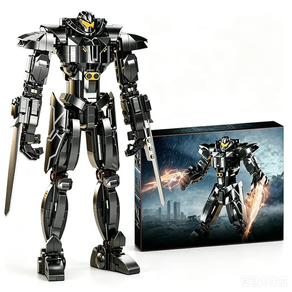 Mecha Byggeklodser Modelsæt, Robot Samleklodslegetøj, Samleobjekt Mecha Figur Display Guardian Bravo