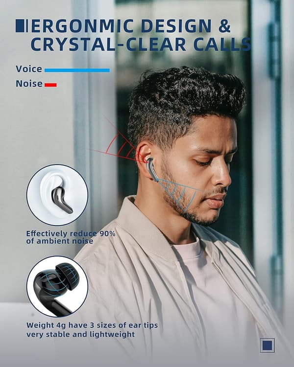 Bluetooth-kuulokkeet, langattomat 5.0 melunvaimennuksella[YD]