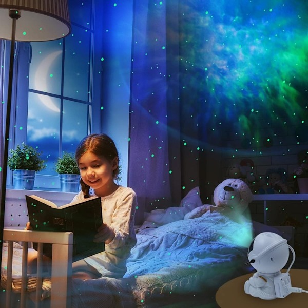 Sittende nattlampe / Galaxylampe - Galaxy Projektor Nepula med fjernkontroll