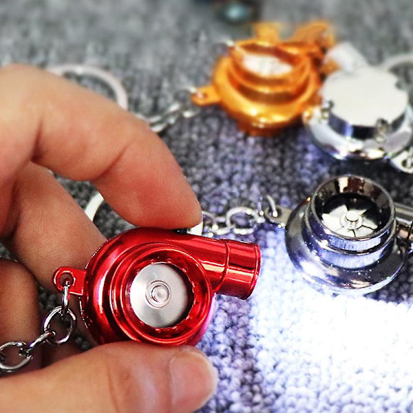 Elektrisk Mini Turbo Turbo Nyckelring Spinning Turbin Nyckelring Hängen one size one size Gold