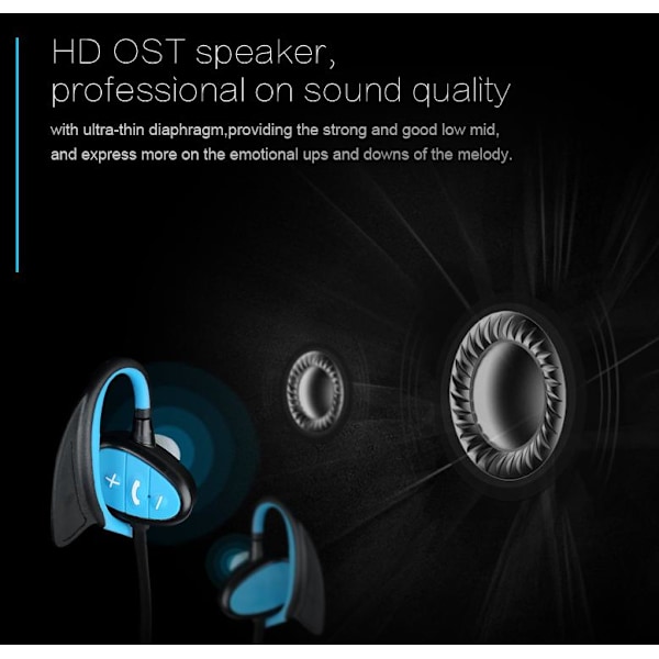 Trådlösa simhörlurar Bluetooth 5.0 Hörlurar Ipx8 Vattentäta Hörsnäckor Sportheadset
