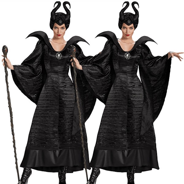 Maleficent Mörka Häxa Förbannelse Cospaly Kostym XL