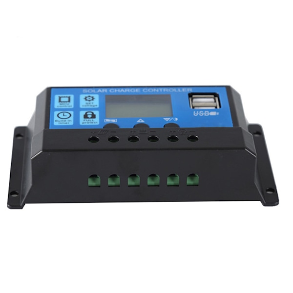 Solcellsladdningsregulator 30A/20A/10A 12V 24V med LCD-skärm 30A