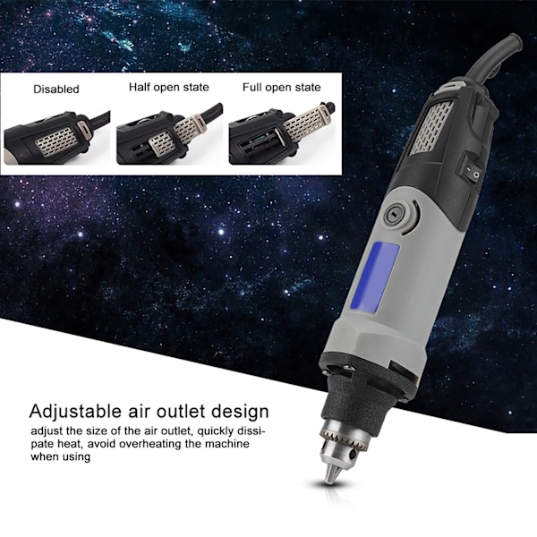 400W Elektrisk Dremel Slibeværktøj Boremaskine 6 Hastigheder Variabel Hastighed Rotationsværktøj EU-stik 220V[mo]