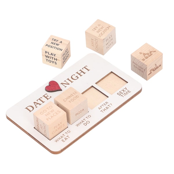 Tre Terning Sett Date Night Terninger for Par Spill Terningblokk med Svart Snørestrengpose