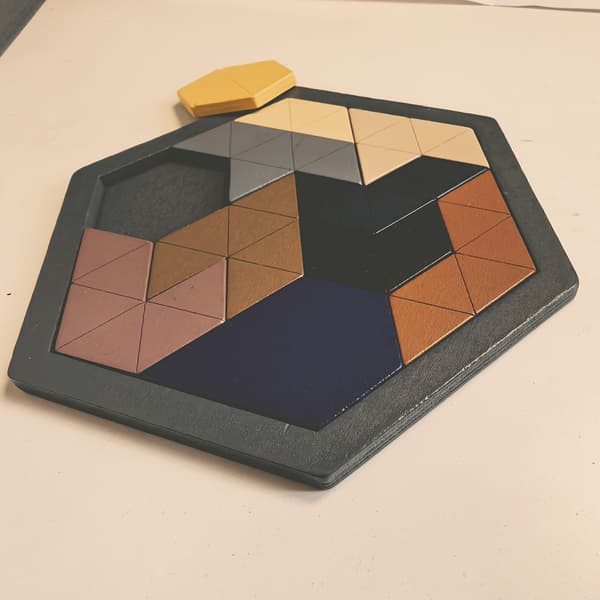 Puinen muotopalapeli - luovat rakennuspalikat Hexagon