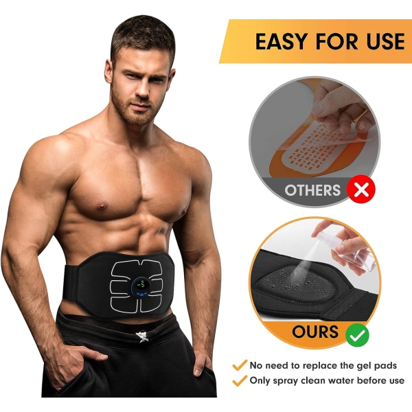 ABS-stimulator, magmaskin, bältesträning, bärbar magmuskelstimulator, fitness för hemmakontor för magen