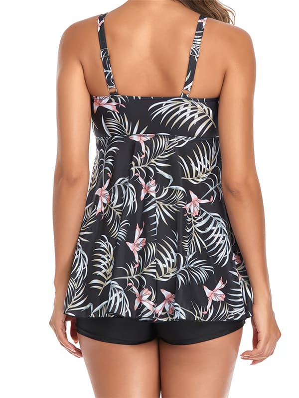 am Oversize Tankini Tropical inde & Shorts Summer Beach D D L